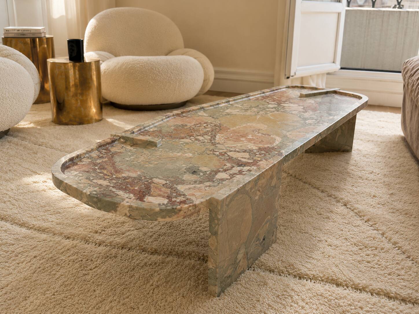Table basse baxter — lana 159, finition wildflower