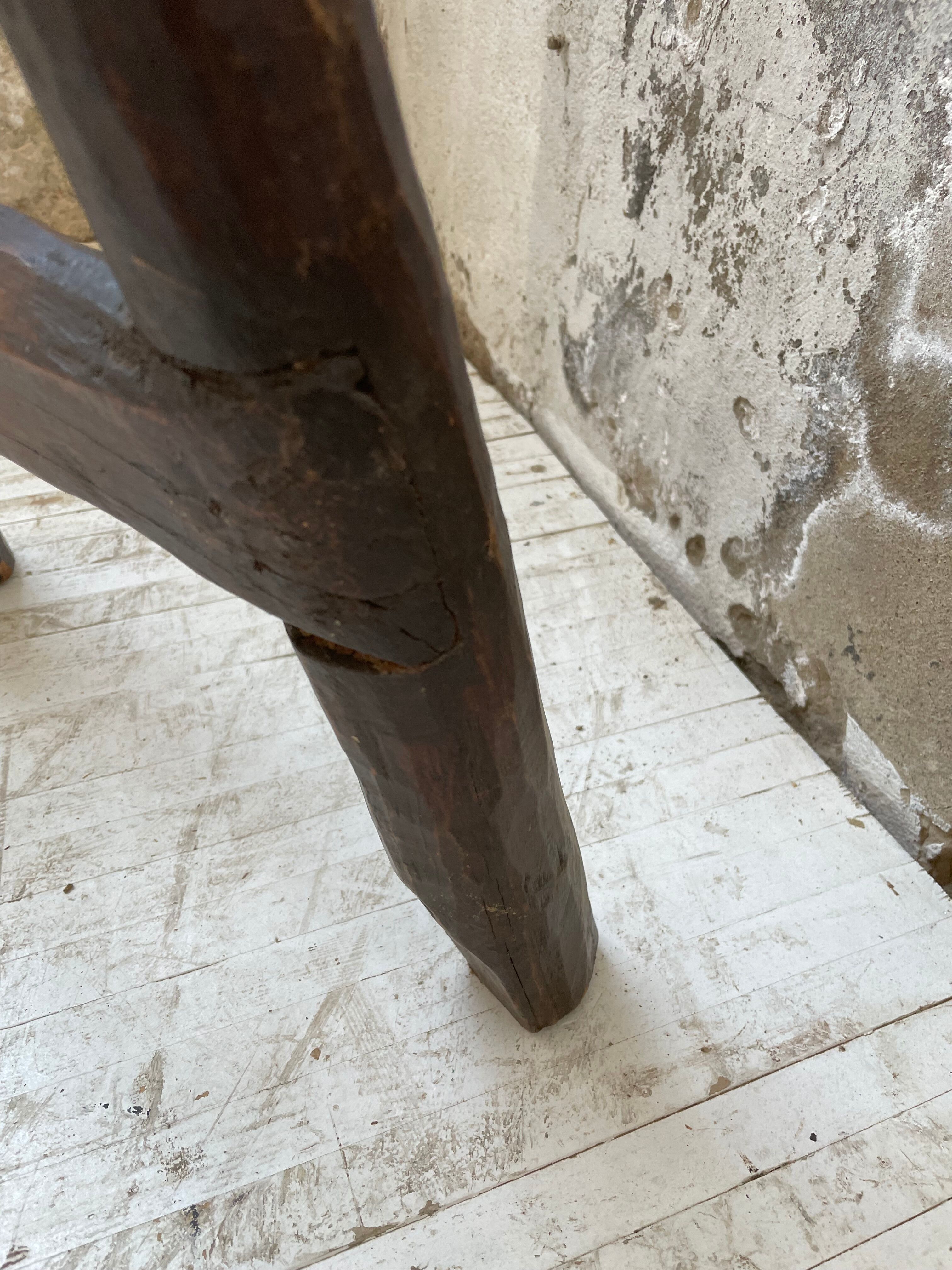 Brutalist solid wood console