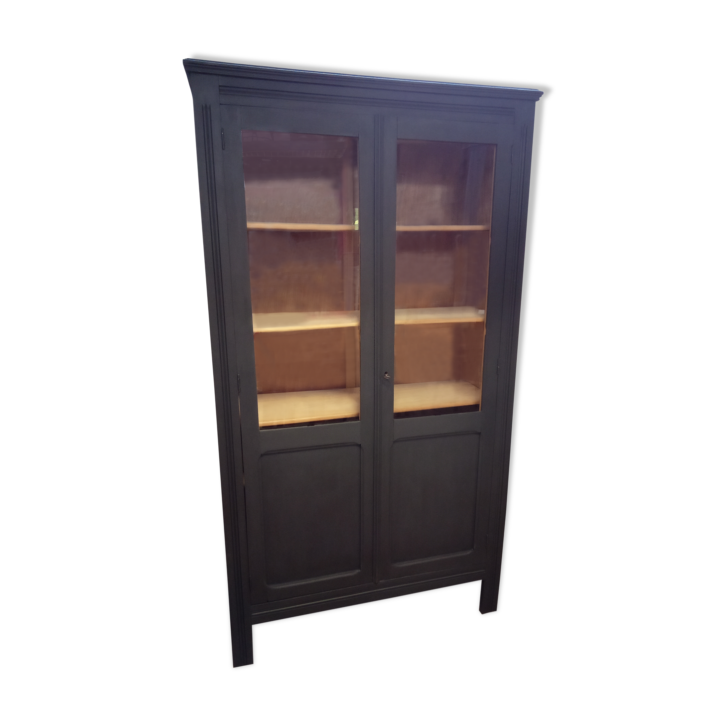 Patinated wooden library