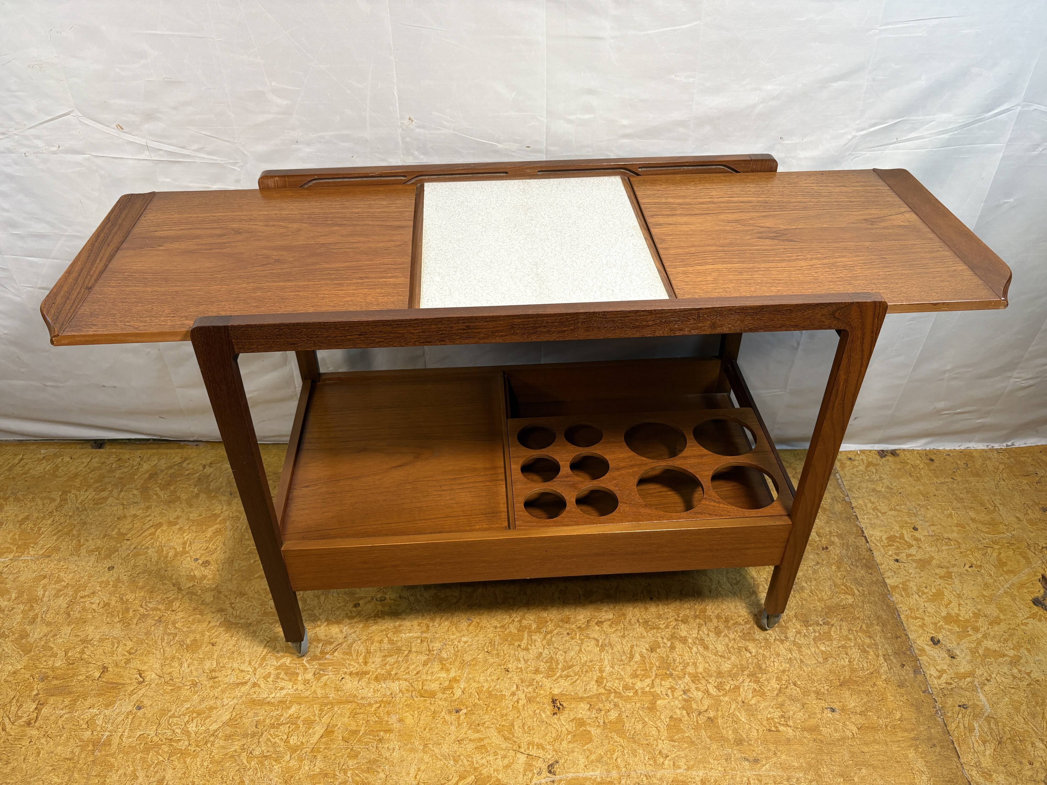 Stunning Vintage Remploy Teak Extending Bar Trolley | 1960 | Scandinavian D