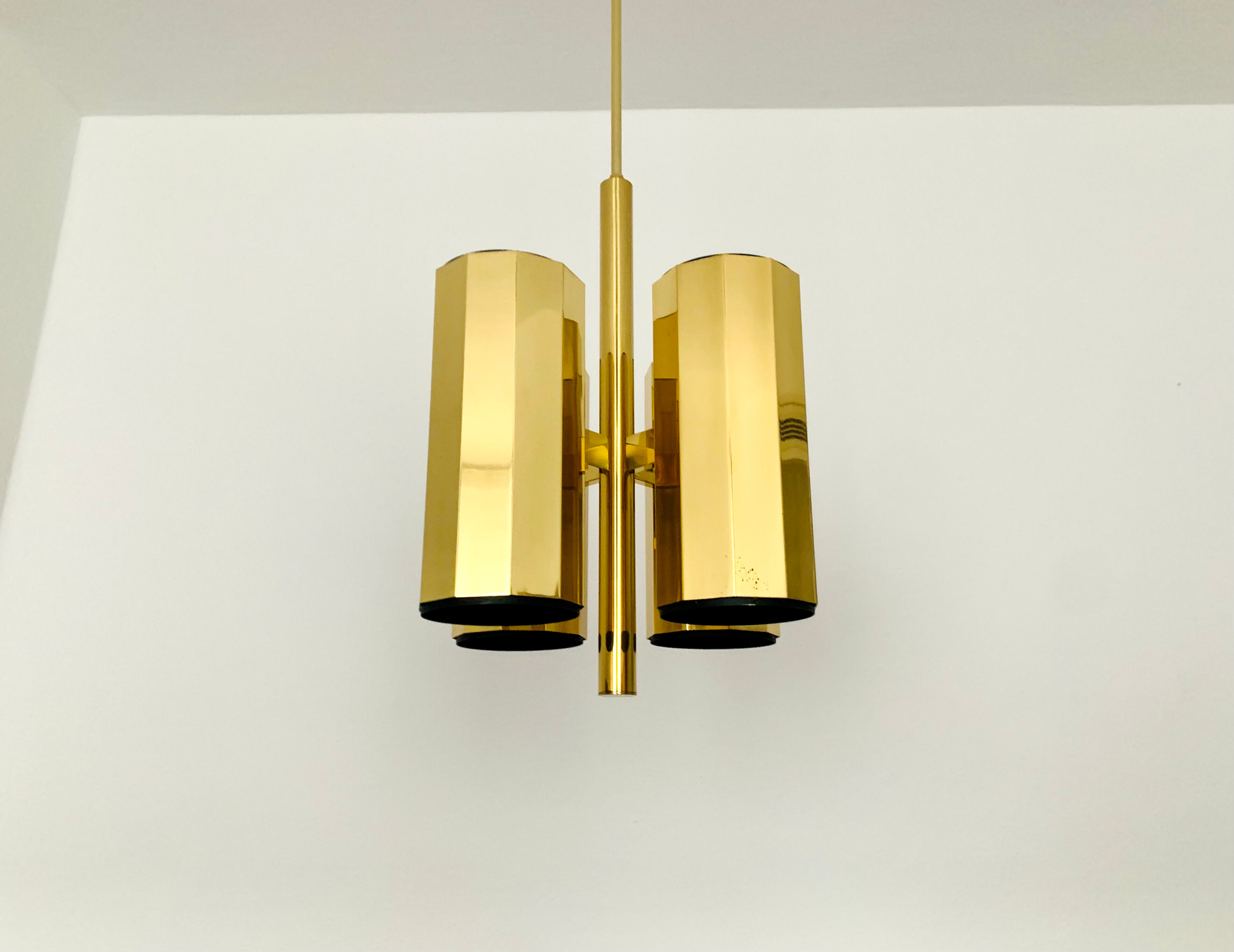 Brass chandelier