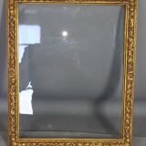 Nineteenth century frame gilded stucco wood decoration of roses 34x27 foliage 30.8x24.2 cm SB