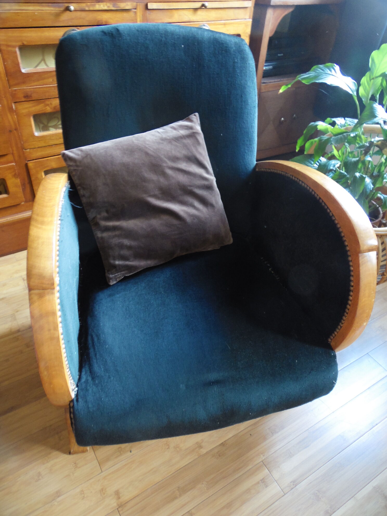 Velvet cushion cover brown / chocolate color