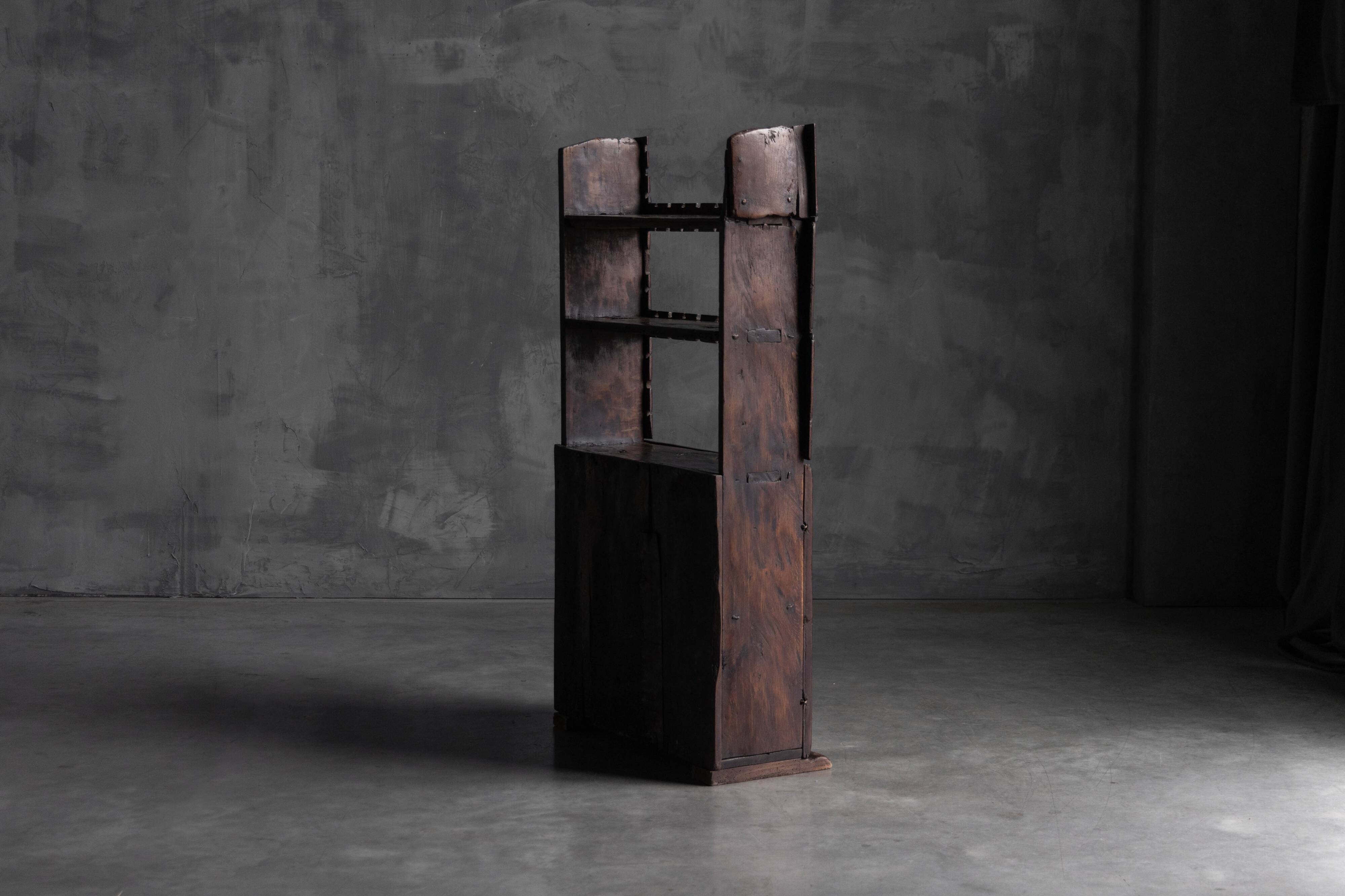 Antique Art Populaire Cabinet, France, 19th Century