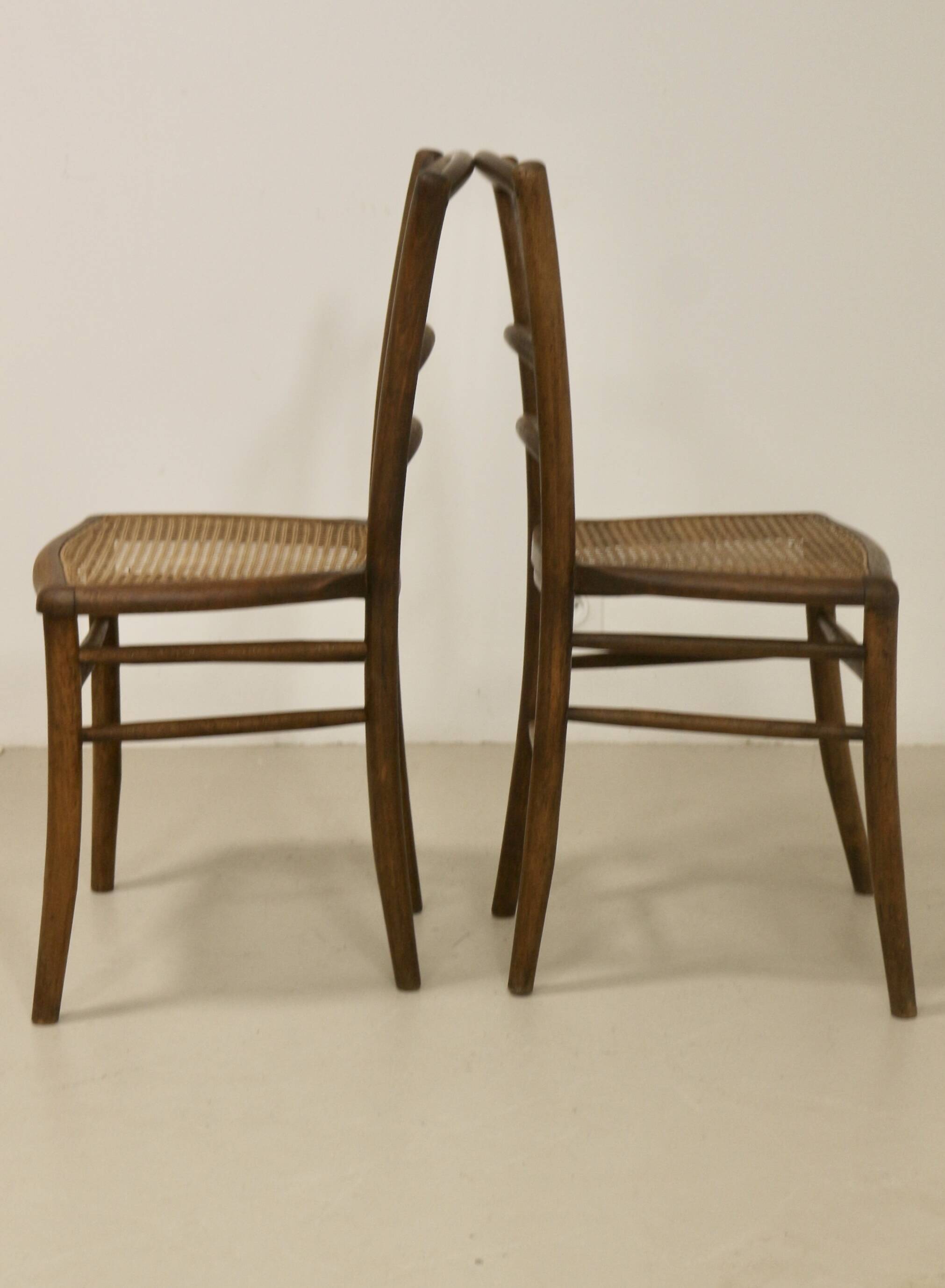 Pair of bistro chairs with canework. Ref Brunelle