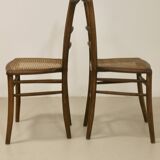 Pair of bistro chairs with canework. Ref Brunelle
