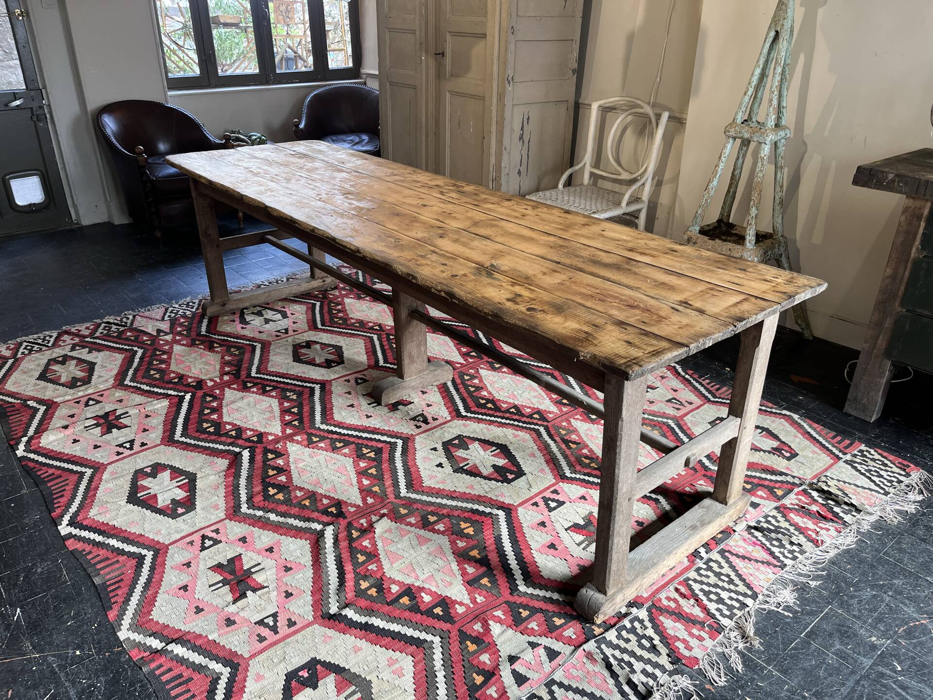 19th-century farmhouse table