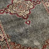 Vintage carpet in silk and cotton Kayseri Turkey 102x21cm