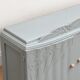 Art Deco sideboard renovated in blue-grey – Bevelled glass and wooden legs – 132.5 cm