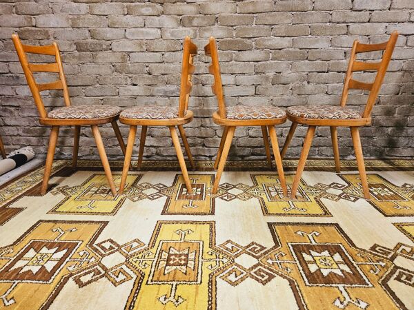 Lot de 4 chaises bistrot 1960