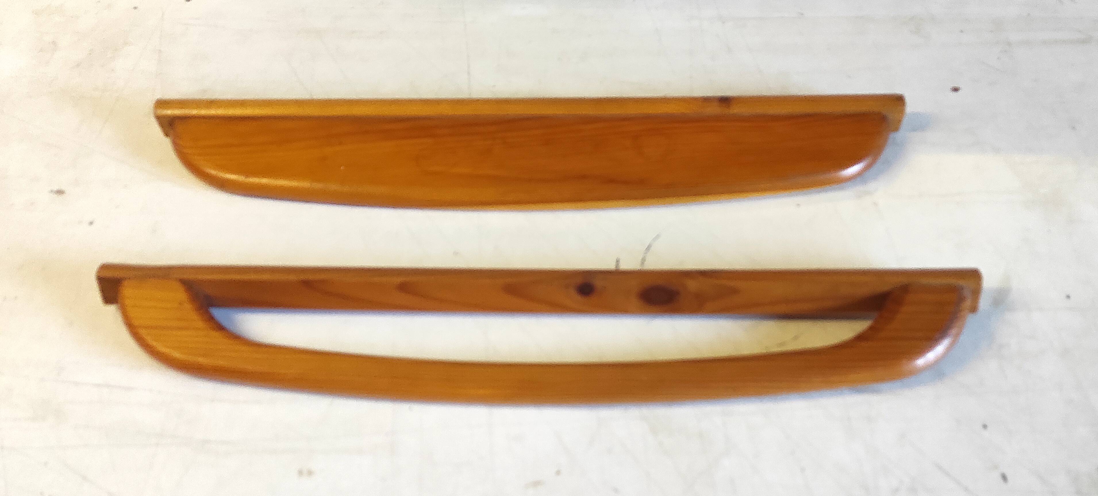 Solid pine bathroom cabinet with shelf - mid 20th century.