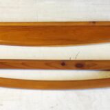 Solid pine bathroom cabinet with shelf - mid 20th century.