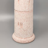 Pair of Vases in Ceramic in Antique Pink Color. Made in Italy