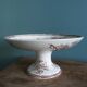 Compotier, coupe sur pied, Luneville K&G, décor chêne marron