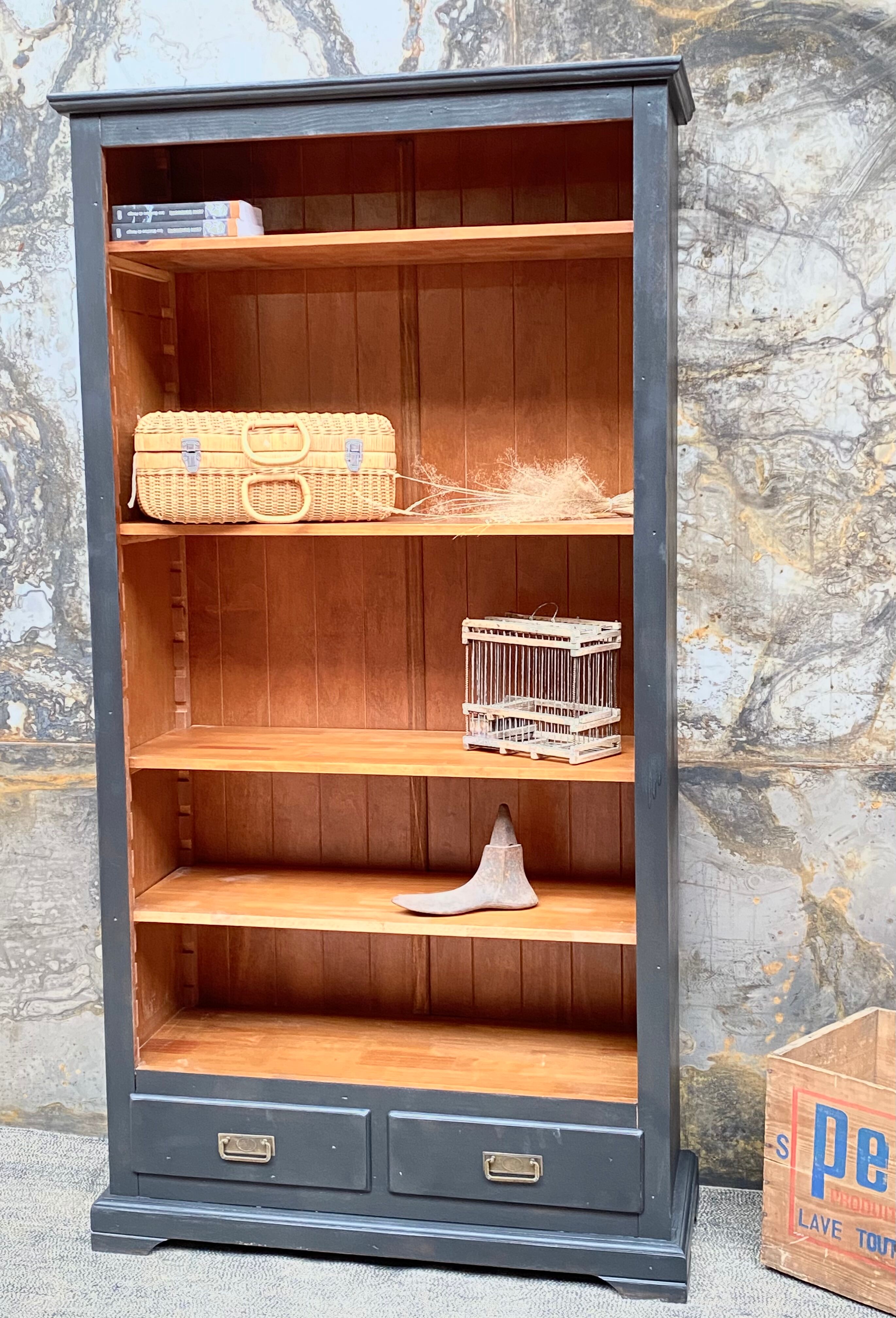 Wooden Library - Black Velvet