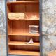 Bibliotheque bois & noir velours