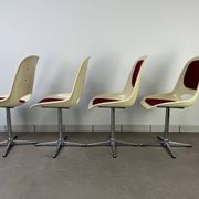4 chaises Space Age, coque années 70 pour Lockhausen