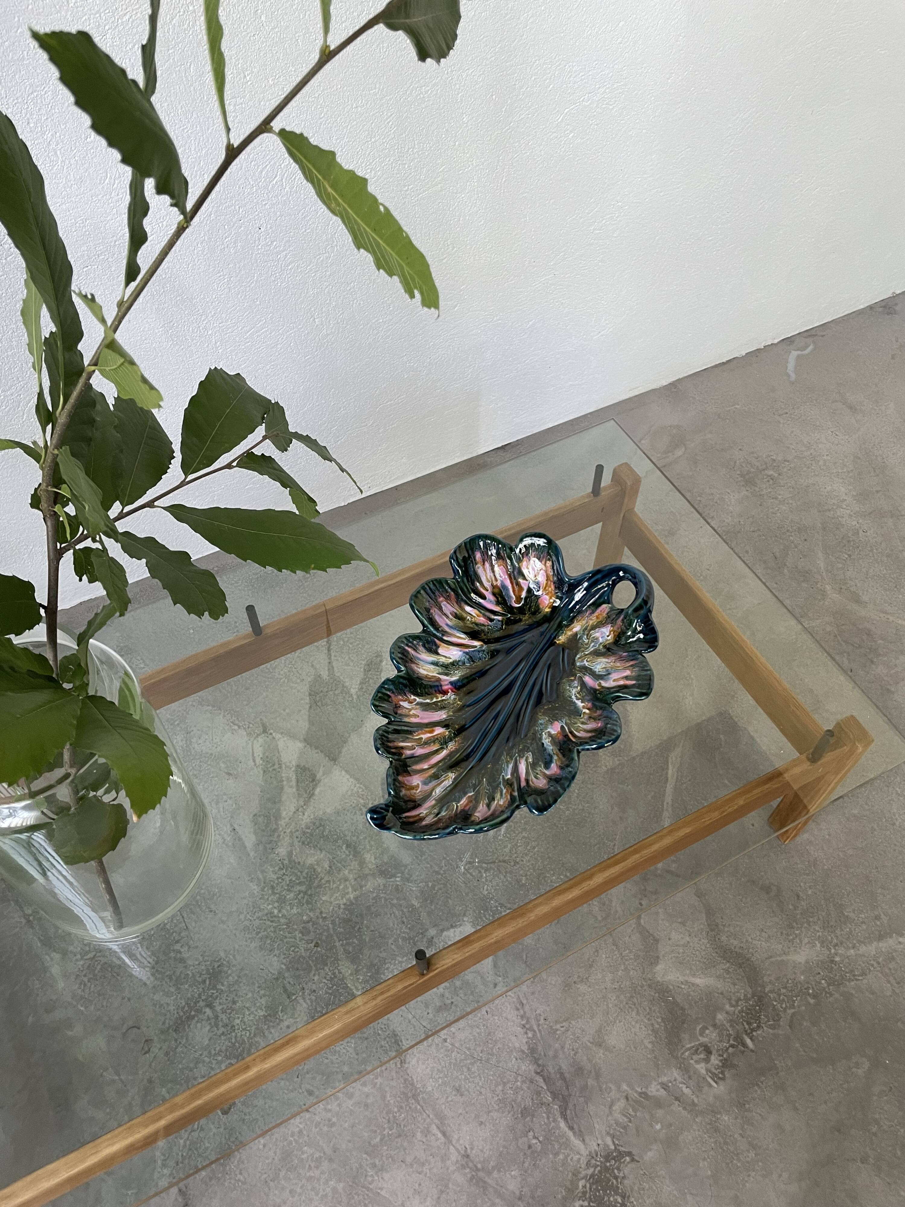 Large Vallauris leaf dish