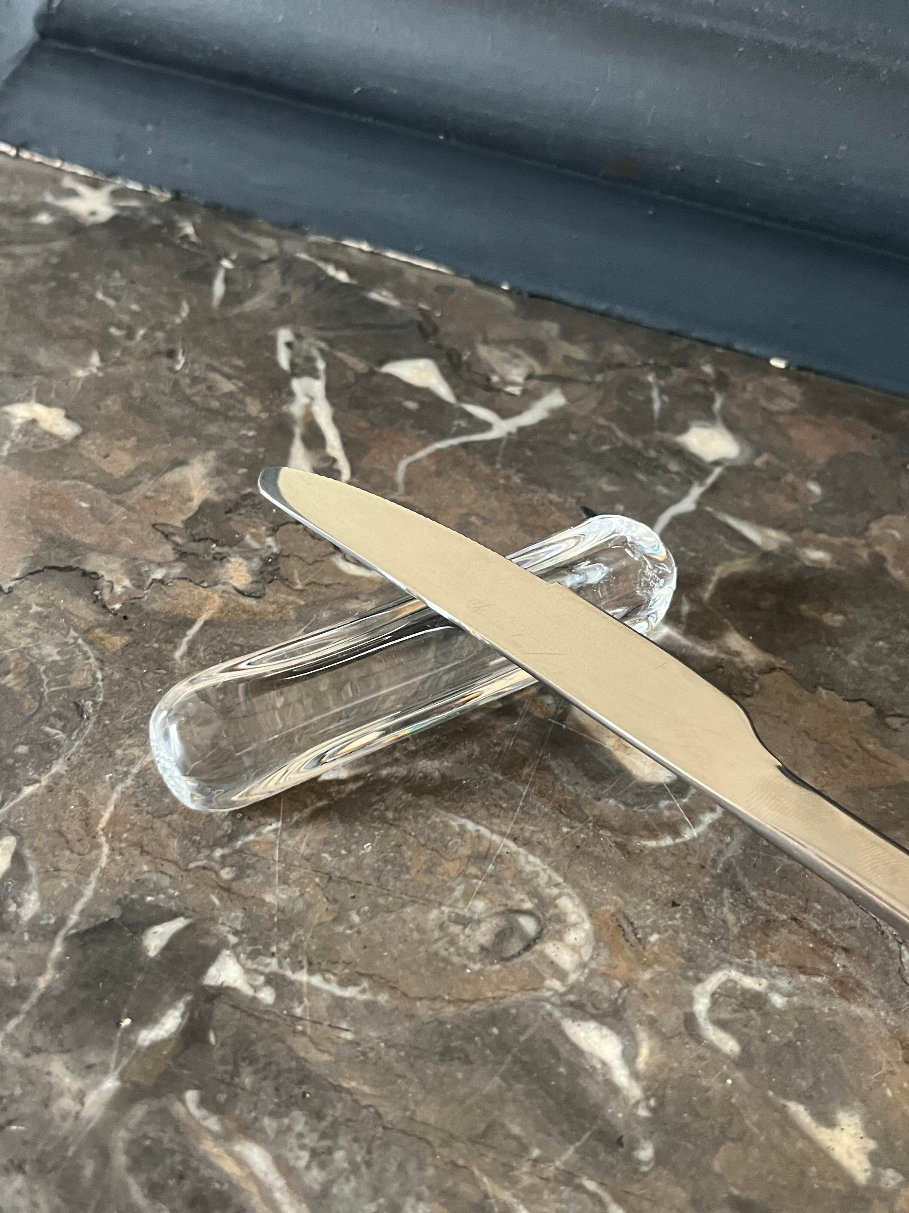 11 Daum crystal knife holder with its box