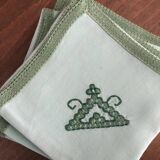 8 vintage hand-embroidered napkins - 38x38 cm - Cotton
