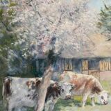 Normandy cows signed Merlet