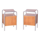 Bauhaus Chrome Bedside Tables attributed to R. Slezák, Former Czechoslovakia, 1930s, Set of 2