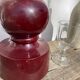 Large 1970 wooden lamp foot turned plum