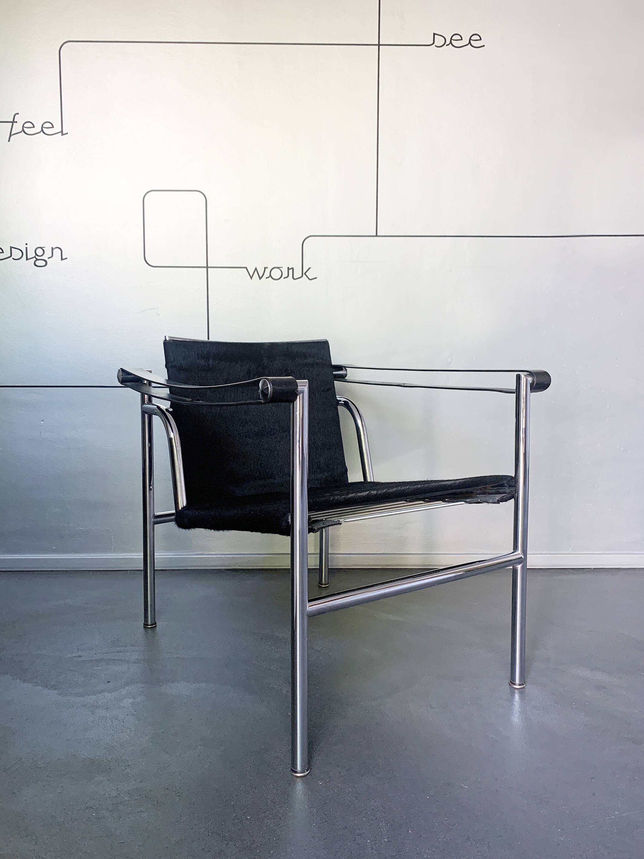 Vintage LC1 Cassina armchair Le Corbusier Charlotte Perriand 1960-70