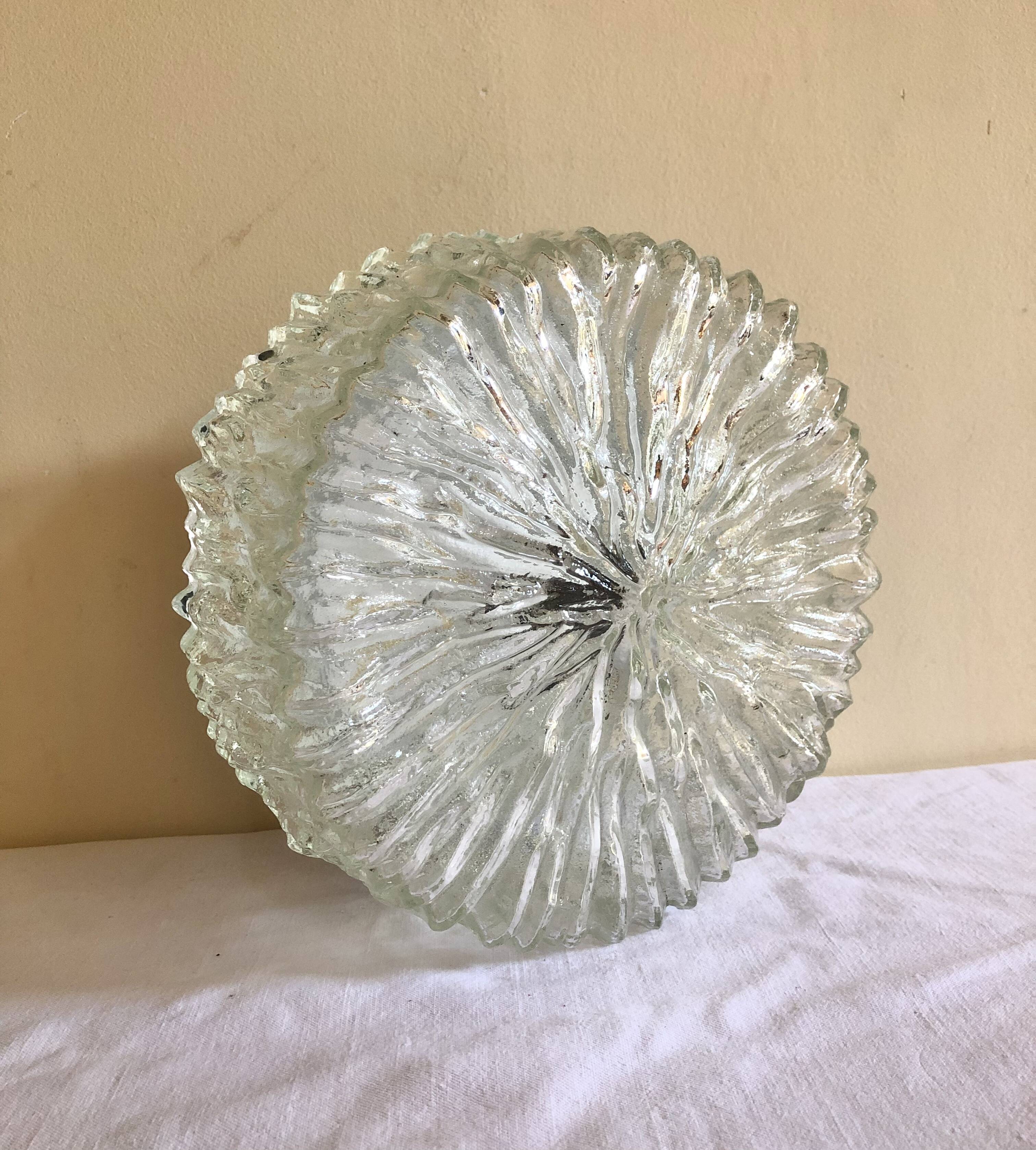 Wall lamp in vintage molded glass ceiling lamp