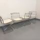 Set of 4 vintage Italian chairs by Gastone Rinaldi in chrome metal.
