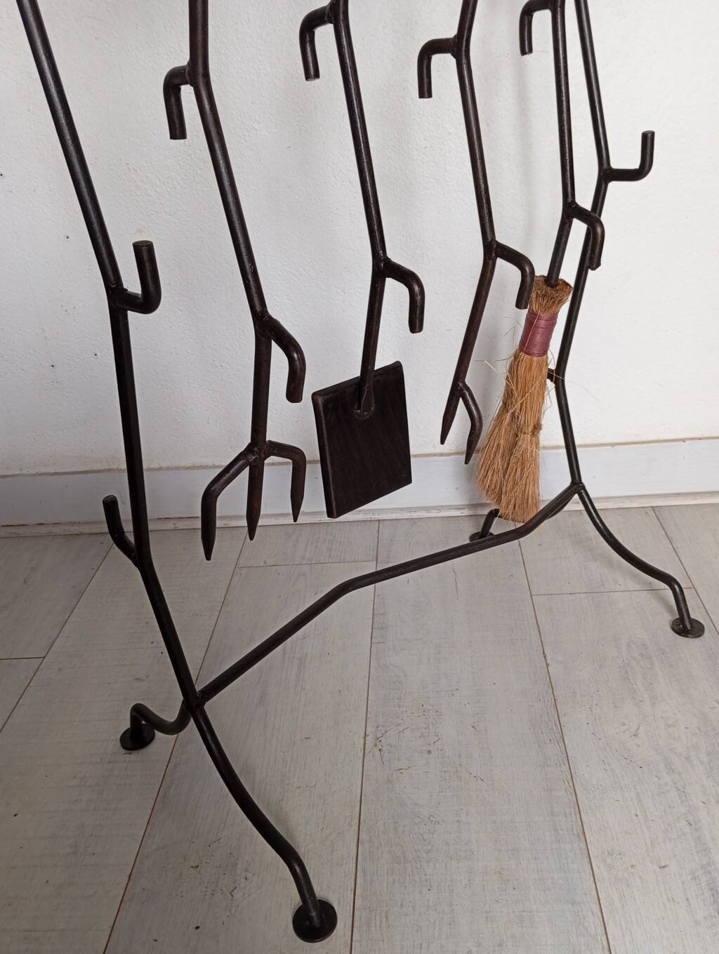 Brutalist fireplace mantel