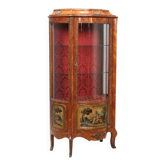 Antique rosewood display cabinet, baroque style, Italy, 20th century.