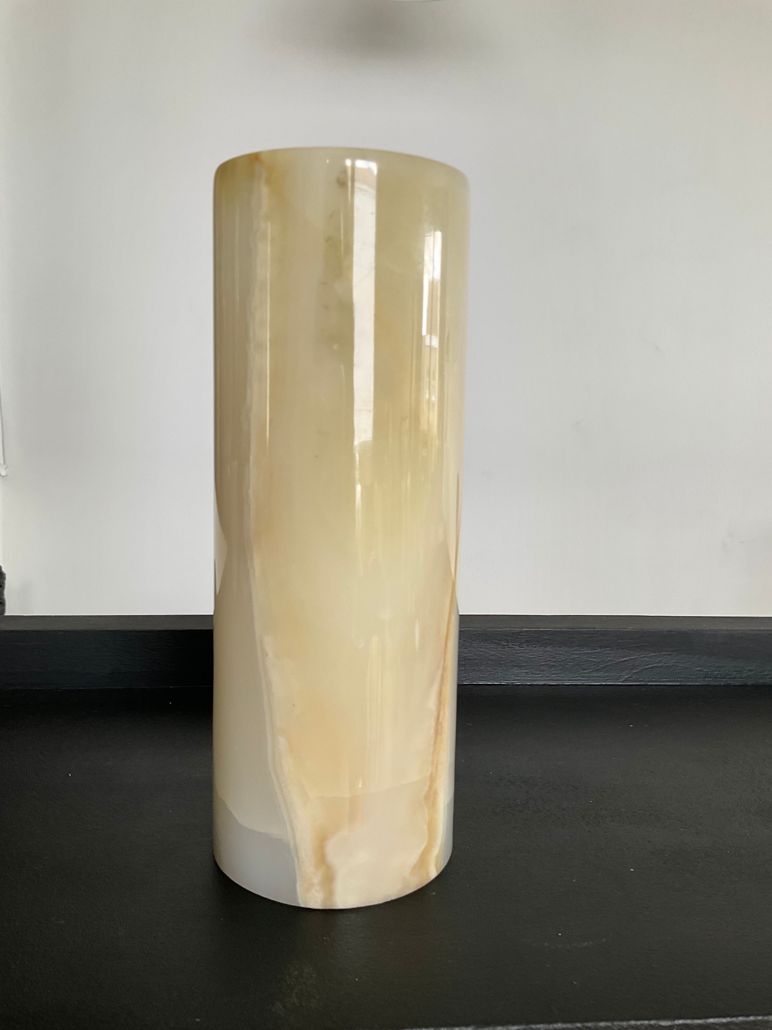 Vintage alabaster vase from the 70s