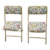 2 vintage Lafuma Chantazur folding chairs