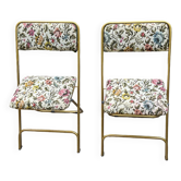 2 vintage Lafuma Chantazur folding chairs