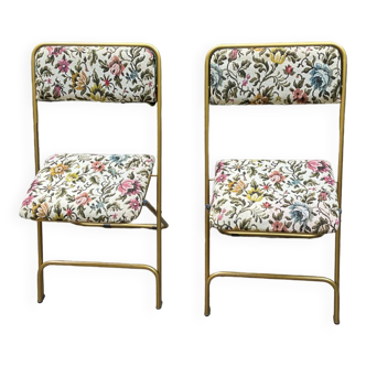 2 vintage Lafuma Chantazur folding chairs