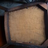 Wooden armchair red seat