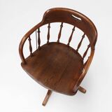 English style swivel-base “captain” desk chair, ca. 1850