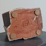 Rare cubist-painted artistic ceramic vase by Gerhard Liebenthron.