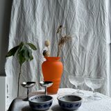 Set of 9 vintage ice cream cups with fruit patterns