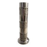 Brutalist stainless steel vase 1970 design