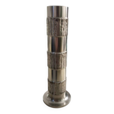Brutalist stainless steel vase 1970 design