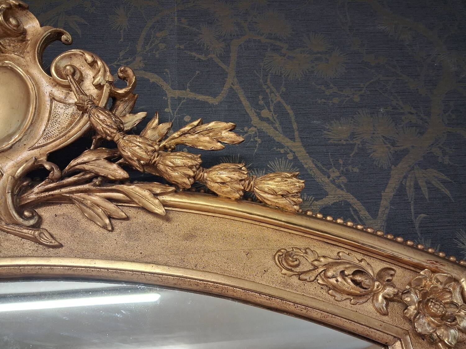 19th-century mirror 216 x 112