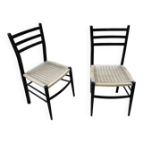 Black Italian rope chairs