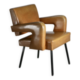 Armchair Jacques Adnet, style circa 1955