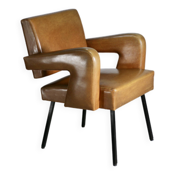 Fauteuil style Jacques Adnet, circa 1955