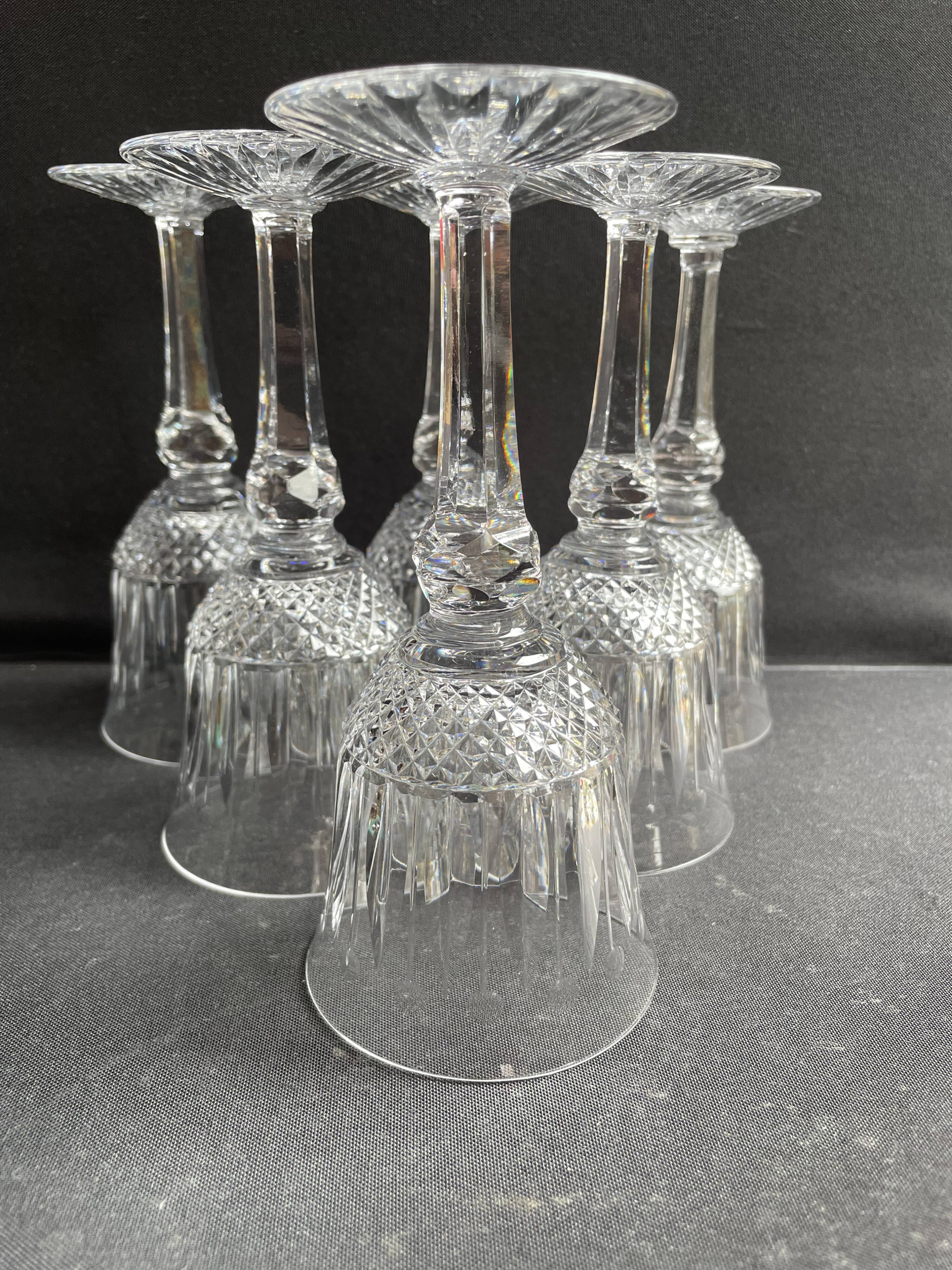 6 Red/White Wine Glasses – Mouth Blown and Hand Cut Crystal