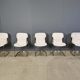 Vintage dining chairs by Willy Rizzo for Cidue set of 5, 1970s