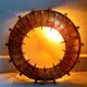 Brutalist sun wall light 1960