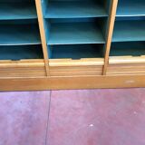 Triple oak notary filing cabinet